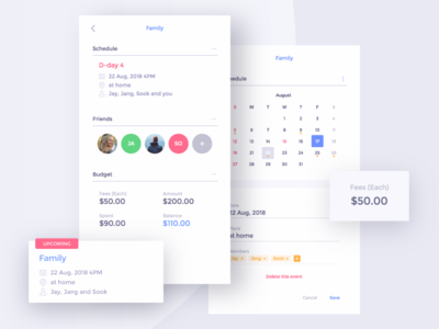 Meeting management account appointment balance calendar friends management meeting ui