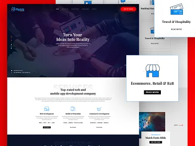 Zignuts Technolab website agency branding clean digital header homepage idea landing page layout minimal technology ui userinterface ux website
