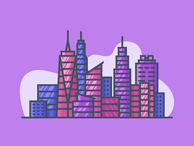 Cityscape building building illustration buildings city city illustration cityscape design icon illustration minimal skyscraper vector