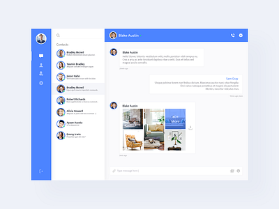 Desktop Chat Application Design app application branding chat chat app chat bot chat box clean design desktop desktop application flat inbox inspiration typography ui ux