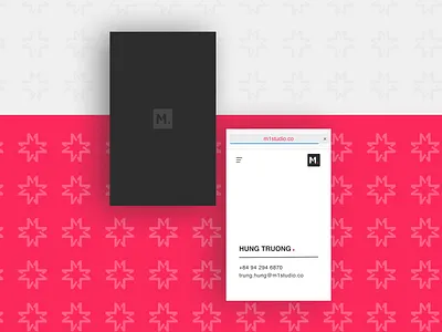 Namecard design - Rejected version design namecard ui web