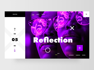 Reflection. concept design gradients interface interface design typography ui ui ux uiux userinterfase ux uxdesign web webdesign
