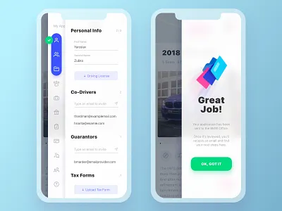 Get Wheels. Application Page app application carlease dashboard interaction list map mobile modal popup slide menu typography ui ux vehicle