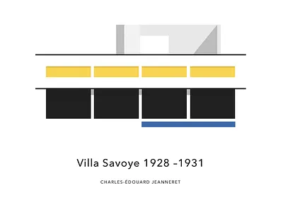 Villa Savoy graphic profile illustration visual identity