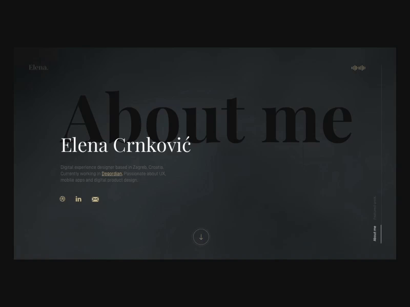 Personal website animation animation black clean dark fog layout may 1st reboot minimal personal portfolio typography ui web