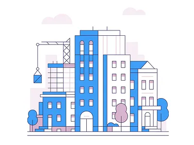 Cities: Part 2 art buildings city construction graphic design illustration line art skyscraper town