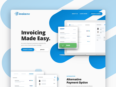 Invoice Me Landing Page branding design design agency graphics illustration invoice logo webdeisgn webflow