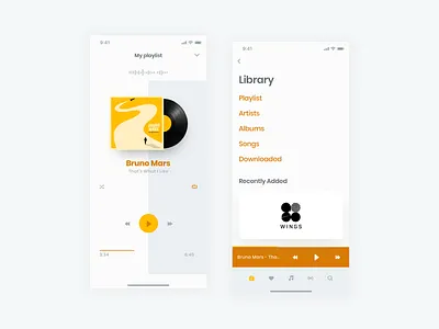 Simple player ios album app designapp interface ios 10 mobile mobile app music player songs ui ui ux