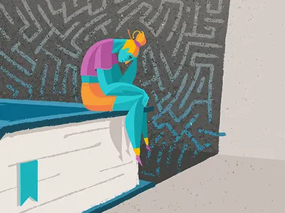 My Frustrations adobeillustrators book conceptual art depression digital 2d editorial illustration feelings frustration illustrated illustration maze minimal mood shadow vector