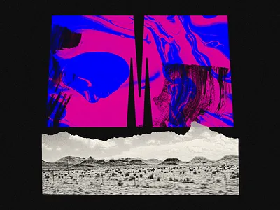 Marfa, Texas collage landscape marfa texas texture travel typography