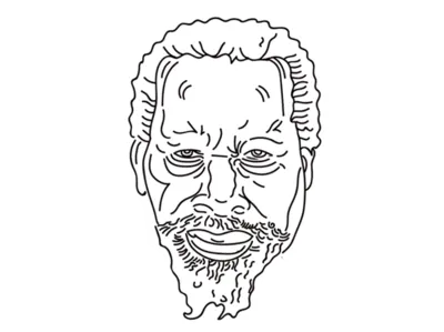 Jomo Kenyatta adobe illustrator african american line art vector