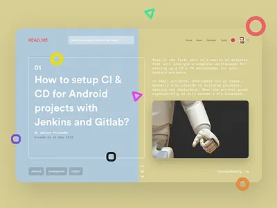 A Blog Site article blog interface design landing page minimal news read ui ux webdeisgn website