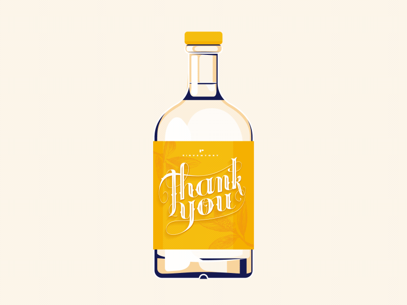 Ginventory 350k Bottle adobe animate bottle cel cel animation frame by frame gif gif animation motion thank you typeface