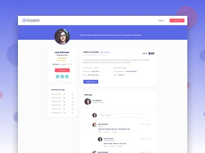 Trip Overview screen clean design minimal responsive simple travel trip trip planner ui ux website