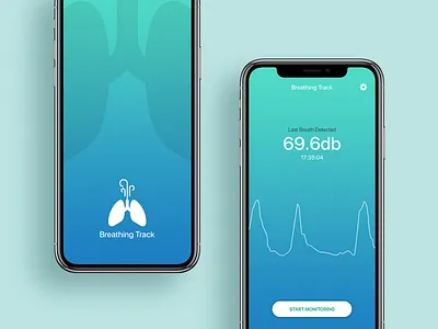 Breath App breath app breath detected digital health fahaddesigns fd health app health app design healthcare healthcare app medical app medical app design medical care medical ui ux minimal app minimal design monitoring monitoring app patient experience uiux