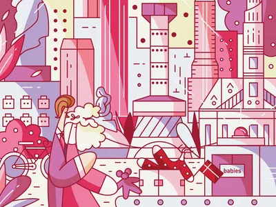 Baby's coming! baby copenhagen cute danish denmark hiwow illustration love newborn newyorkcity pregnancy travel