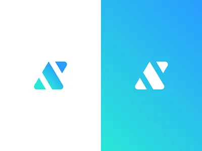 A+S monogram / personal monogram a as as monogram blue gradient green icon letter letters logo monogram s