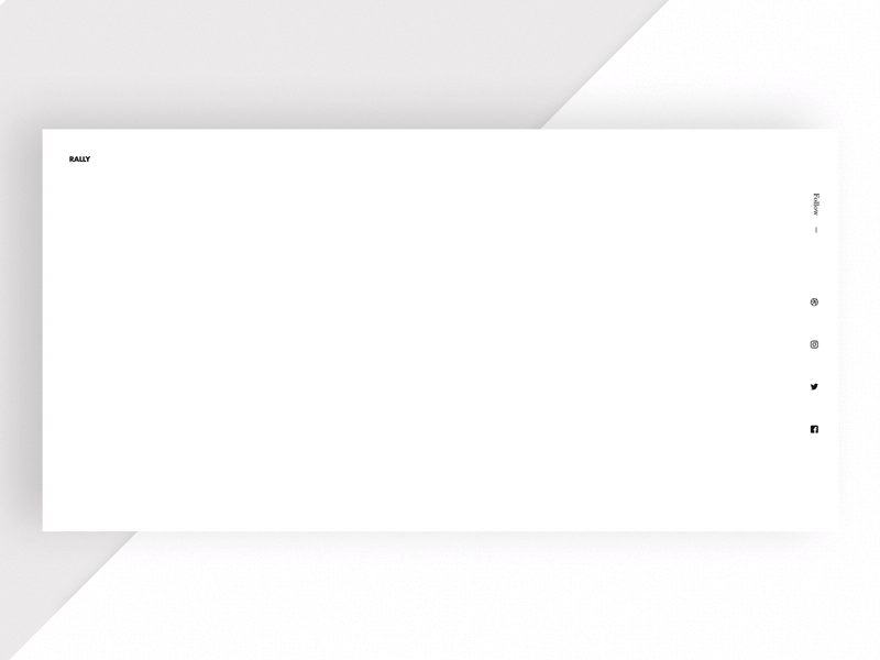 Rally. The Form. contact form motion type typography ui ux website