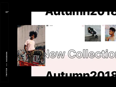 Fashion web site brutalism clothes dark fashion layout minimalistic shop web