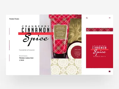 Cranberry cinnamon on spice brand illustration label logo package retro typography