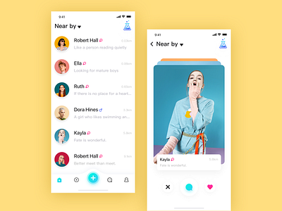 Social application interface-2 app design interface ui