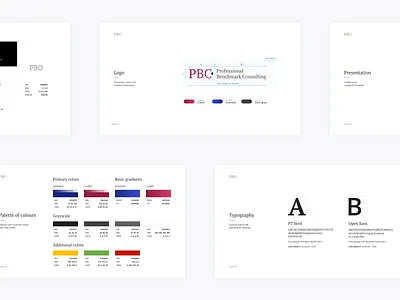 PBC Brandbook analysis banking brandbook branding clean fintech guidelines platform presentation system