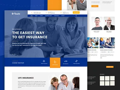 Insula - The insurance agency agency branding color communication design flat icon illustration insurance insurance company interaction interaction design typography ui ux website