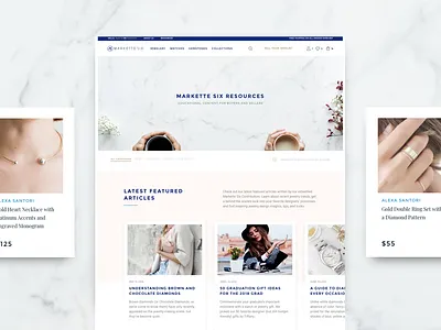 Markette Six Jewlery Marketplace ecommerce light redesign sketch ui ux web web design website