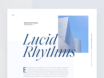 Blog article hero architect architecture article article page blog clean design editorial grid hierarchy layout light minimal minimalist typography ui visual web design website white