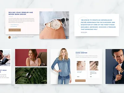 Markette Six Jewelry Marketplace Components ecommerce light redesign sketch ui ux web web design website