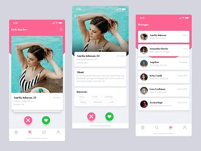 Dating App app cards chat dating dating app friends finder mobile swipe ui ux