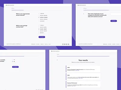 AppDynamics Assessment Quiz design jared christman sketch ui ui design ux visual design