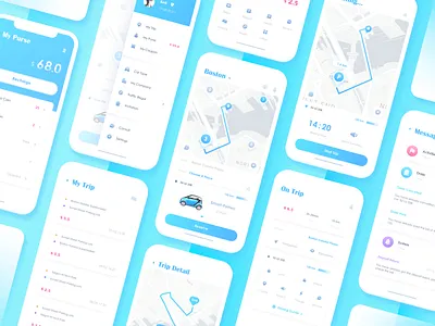 Electric Car Sharing App app design flat ui