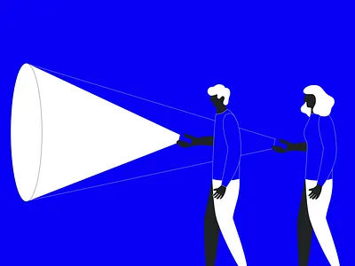 The Power Of Working Together blog boy character collaboration girl hard work help illustration light office people working