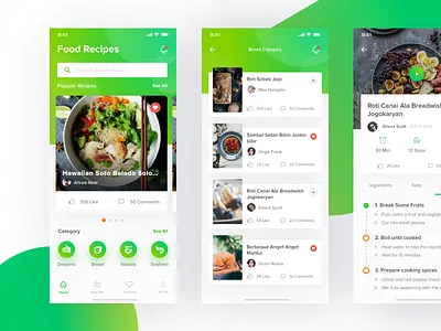 Food Recipes App app chef dishes food ios menu mobile recipe resto video