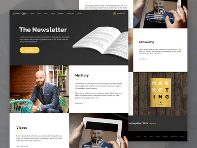 Justin Goff - Personal Site blog blog design blogger blogging branding concept copy copywriting design direct response home homepage justin goff lander mockup photoshop sales design site ui website