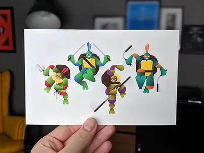 Heroes in a Half Shell - Print donatello giclee heroes in a half shell illustration leonardo michelangelo print raphael teenage mutant ninja turtles tmnt turtle