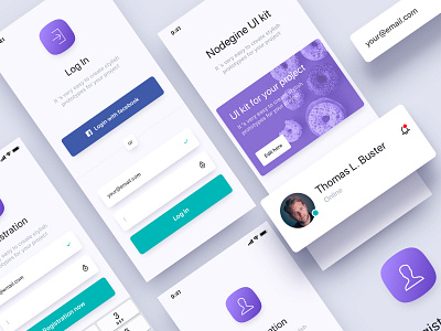 Nodegine app app dashboard clean design mobile nodegine ui ui ux design ui kit ui kits user interface ux design