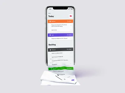 Moku 🤐 app clean ios ipone x management minimal task ui ux