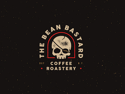 The Bean Bastard branding buffalo ny coffee coffee bean eyepatch skull skull logo
