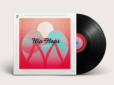 Flip-flops cover flip flops graphic illustration music summer vinyl