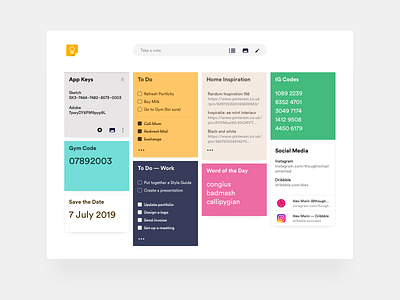 Google Keep Redesign add app button categories colours design google grid keep redesign search tool ui ux
