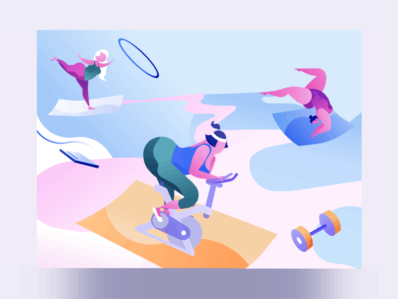 Weekly UX 6 - Product Block animation category category page divante ecommerce gym illustration product ux design uxui vector yoga