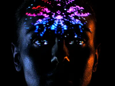 Pluralsight LIVE 2018 - opening titles abstract art direction cinematography experimental eyes learning light painting motion graphics photography portrait projection mapping technology