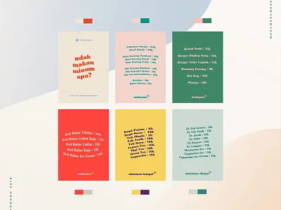Toboko / Menu. 60s branding graphic graphic design indonesia menu restaurant branding