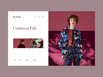 Elaidi Fall Collection design e commerce editorial fashion fashion store flowers girl pastel colors ui ux