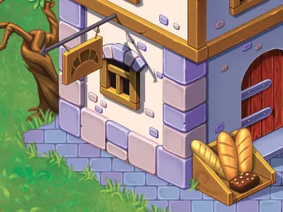 Bakery building casual game game isometric photoshop pixel perfect