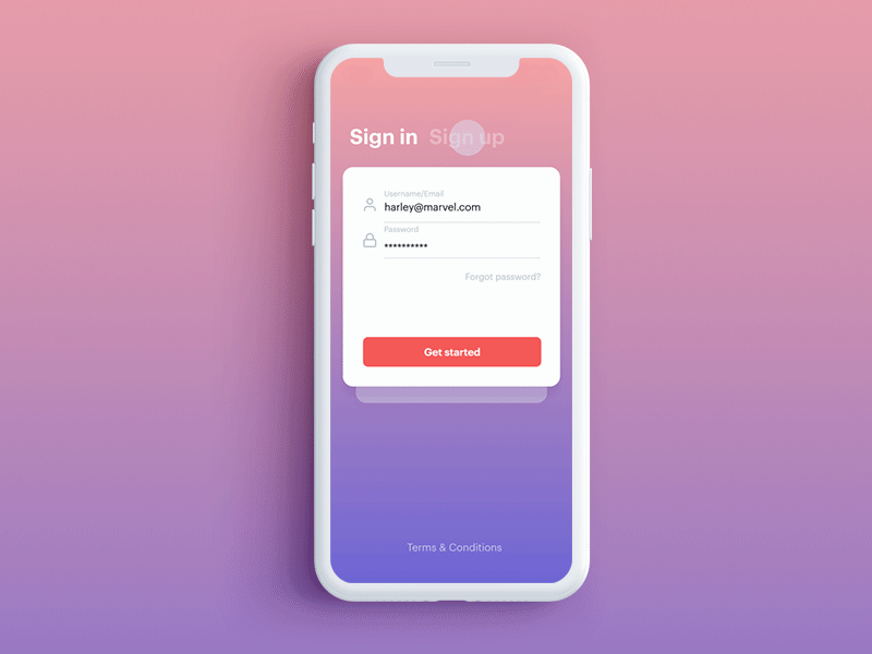 Quick Switch Concept bee sight soft design gradient iphone mobile prototype ui uiux ux vietnam