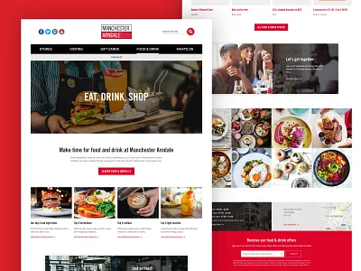 Manchester Arndale landing page design ui ux website