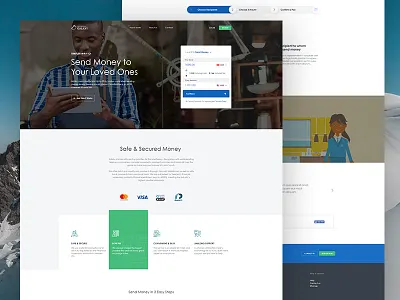 TransferGalaxy Website Redesign clean design illustration interface landing landing page minimal money money app money transfer payment payment form redesign transfer ui ux visual wallet web website